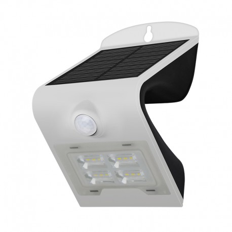 Applique LED Solaire + détecteur 2W, IP65, 4000°K